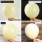 Partywoo Pastel Yellow Balloons, 127 Pcs Pale Yellow Balloons Different Sizes Pack Of 36 Inch 18 Inch 12 Inch 10 Inch 5 Inch Light Yellow Balloons For Balloon Garland As Party Decorations, Yellow-Q07