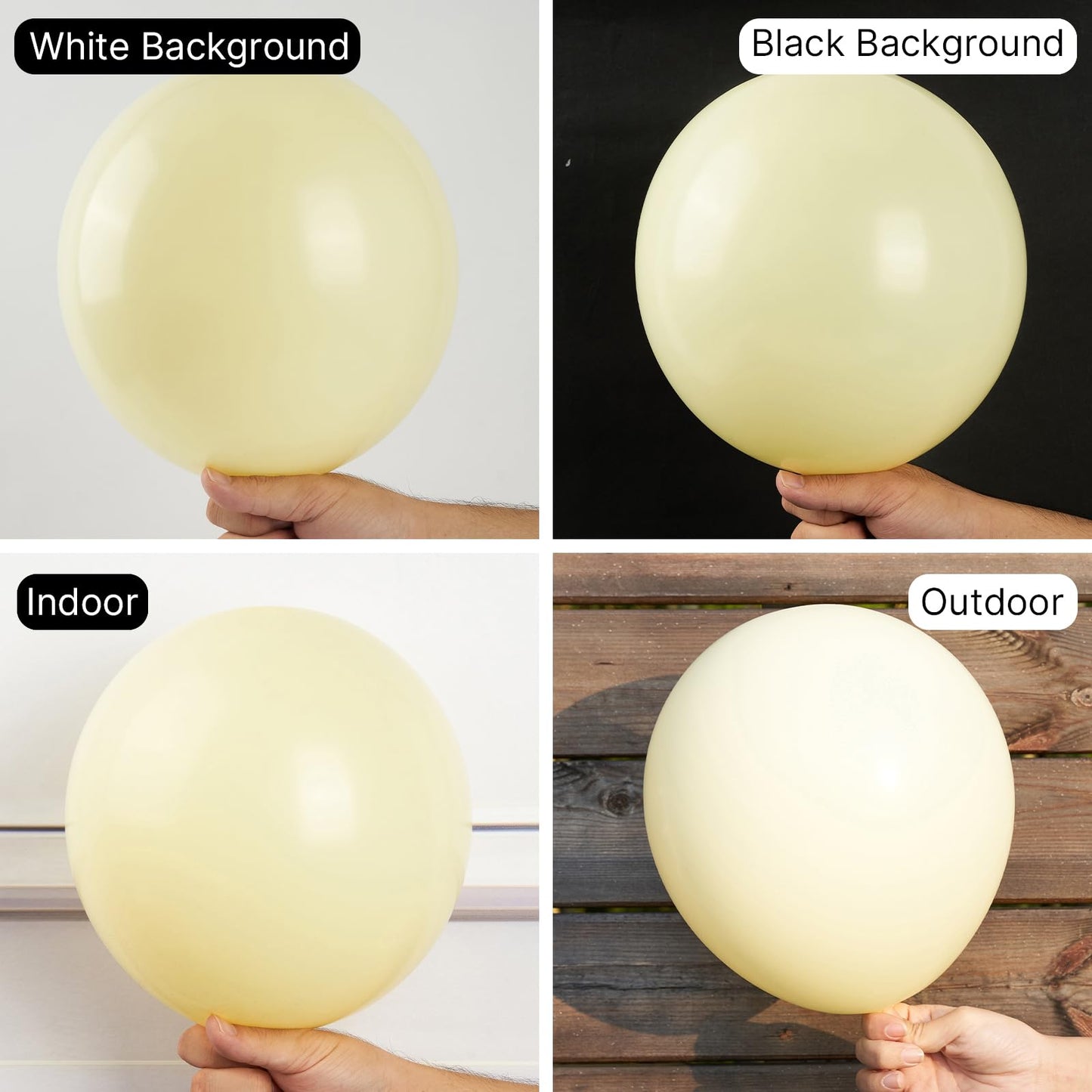 Partywoo Pastel Yellow Balloons, 127 Pcs Pale Yellow Balloons Different Sizes Pack Of 36 Inch 18 Inch 12 Inch 10 Inch 5 Inch Light Yellow Balloons For Balloon Garland As Party Decorations, Yellow-Q07