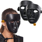 Sage Square V For Vendetta Comic Face Mask Fawkes Mask Anonymous Vip Edition Perfect Fit Cosplay Guy Fawkes Day (Black) (Pack Of
