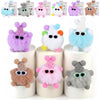 Fopxuni Valentines Day Cards and Gifts for Kids School 24 Pack Cartoon Plush Keychain Set Classroom Exchange for Students with S