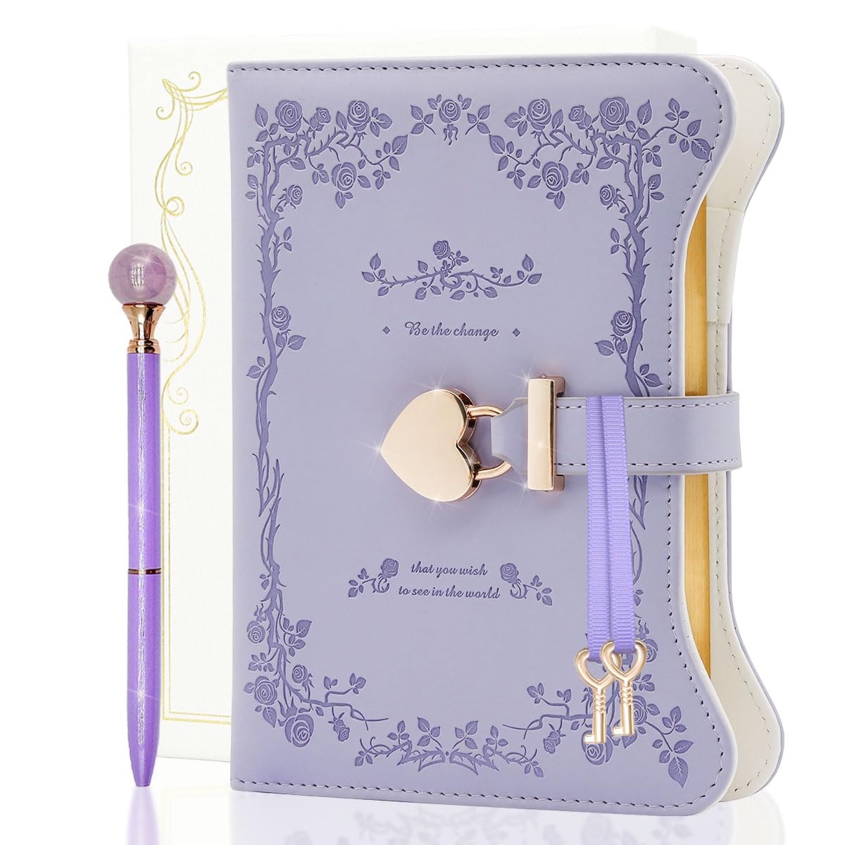 Hi! Sci Diary With Lock And Keys For Girls & Women, 360 Pages Journal With Lock For Girls Gift Ideas, Girls Locking Diary With P