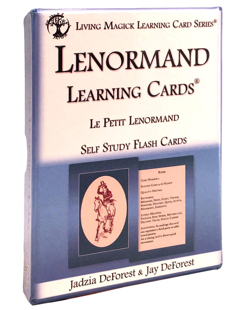 Lenormand Learning Cards  Self Study Flash Cards  Living Magick Learning Card Series  Jay Deforest & Jadzia Deforest