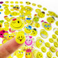 SIX VANKA 3D Puffy Stickers for Kids - 8 Sheets, Happy Smile Face, Fun and Colorful Design