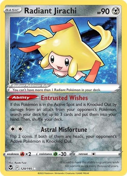 Pokemon - Radiant Jirachi - 120/195 - Silver Tempest - Holo Foil Card