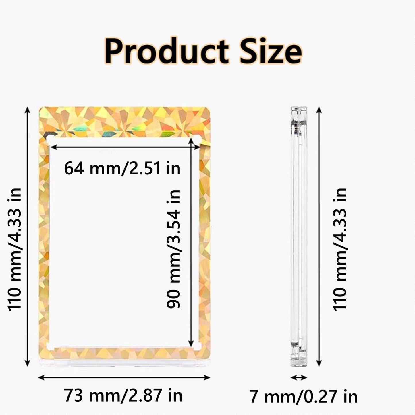 5 PCS Magnetic Card Holder  35pt One Touch Laser Bronzing Card Holder  U-V Protectors Hard Plastic for Trading Cards  Magnet Case  Sports  Football  Baseball Cards Holder-Glass Red