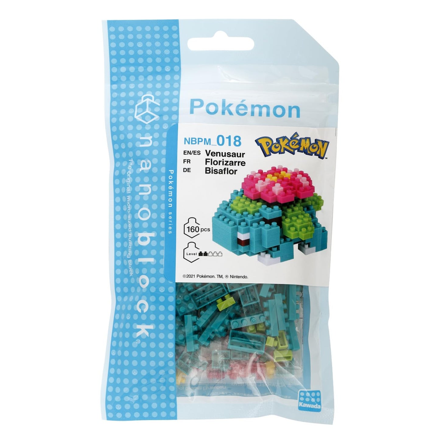 Nanoblock - Venusaur [Pokémon], Nanoblock Pokémon Series Building Kit