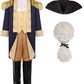 Sizgaroot George Washington Costume For Boys Kids Colonial Alexander Hamilton Costume (8-10 Years)
