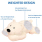 Hronsa Weighted Stuffed Animals, 19.7In 3.3Lbs Weighted Bear Stuffed Animal Toy Cute White Bear Plush Pillow For Adults Boys Girls
