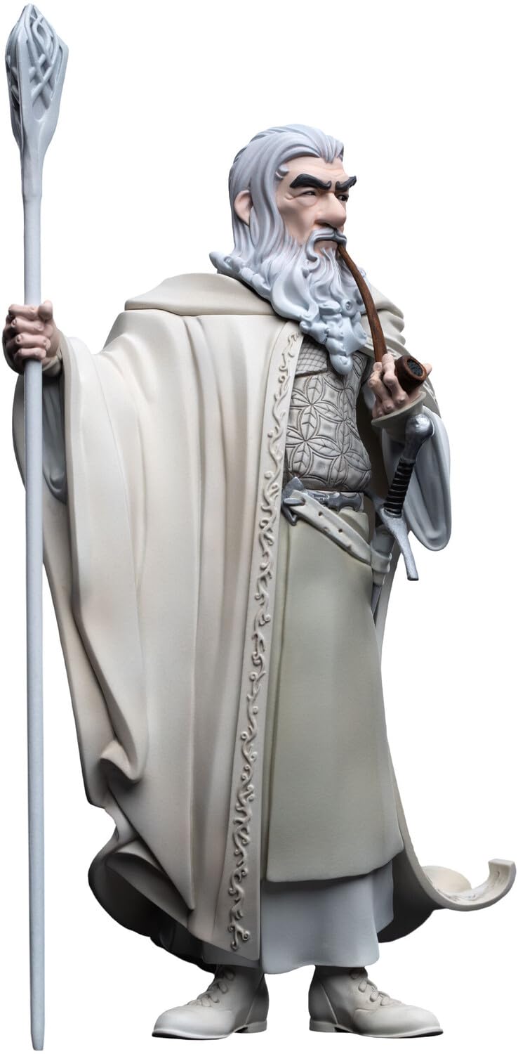 Weta Workshop Mini Epics Gandalf The White - The Lord of The Rings Trilogy Figure, White Collectible, AE Exclusive