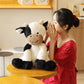 pangcangshu Cow Year Plush Toy Cute Cattle Stuffed Animals Cattle Soft Doll Kids Toys Birthday Gift for Children Easter  Thanksgiving  Christmas  New Year's Gifts (Black and White  70cm/27inch)