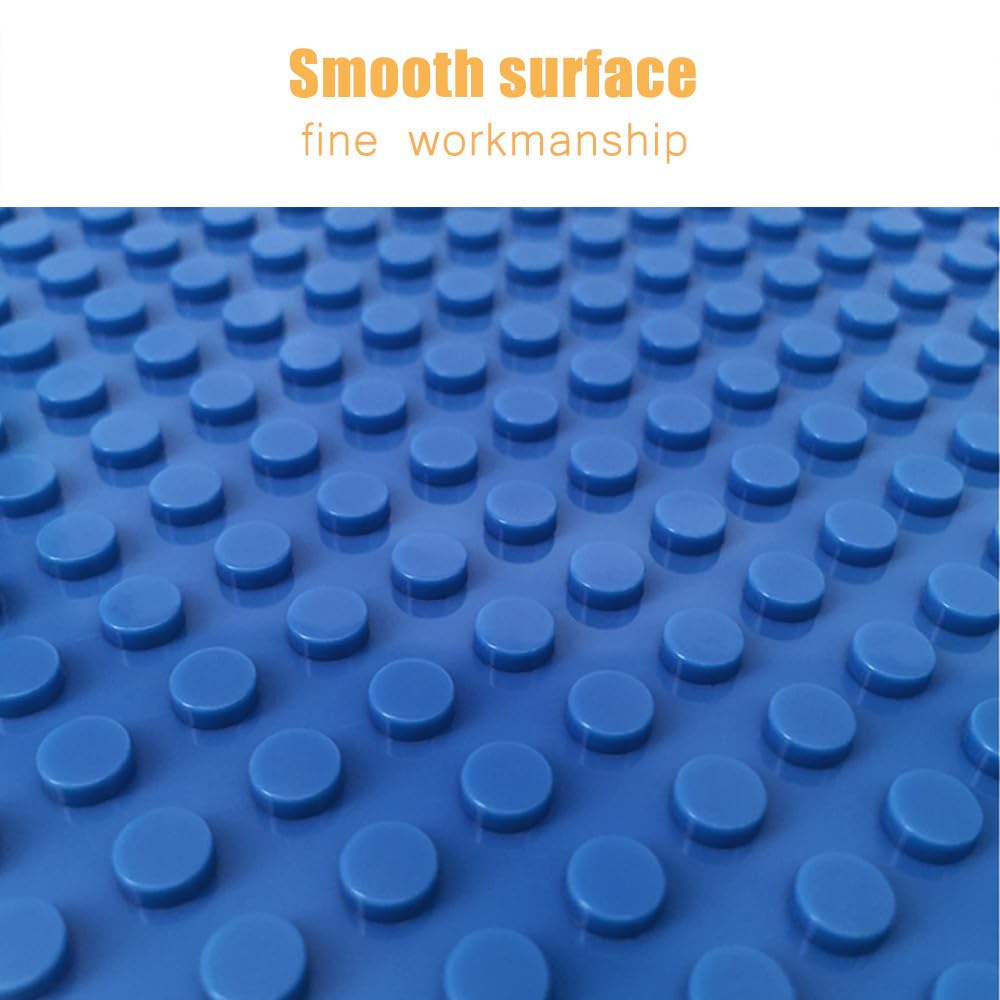 8 Pack Peel And Stick Baseplates, Stickers Baseplates, Compatible With All Major Brands - 10 Inch X 10 Inch (8 Blue)