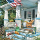 Heritage American Way Jigsaw Puzzle - 550 Piece - Patriotic Front Porch