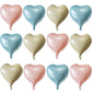 Lovoir 12 Pcs Blue Heart Shape Foil Mylar Balloons 18 Inch Love Balloons For Valentine'S Day Birthday Party Decorations Wedding