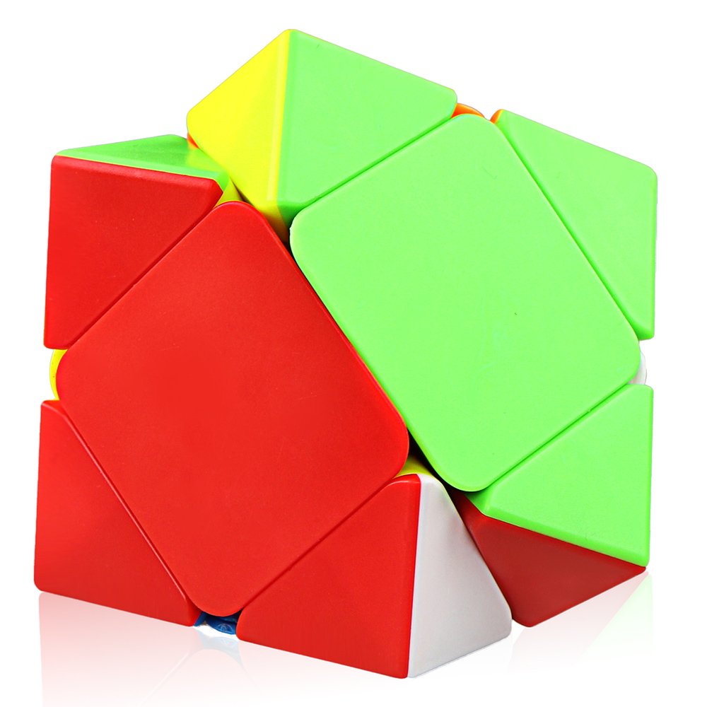 D-FantiX QYTOYS Qicheng Skewb Cube Skewb Speed Cube Stickerless Skewb Magic Cube Puzzle Toys for Kids mature-themed(QiCheng Version)