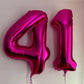 40 Inch Hot Pink 40 Number Balloons Giant Jumbo Huge 40 Foil Mylar Helium Number Digital Balloons Dark Pink Birthday Mylar Digit