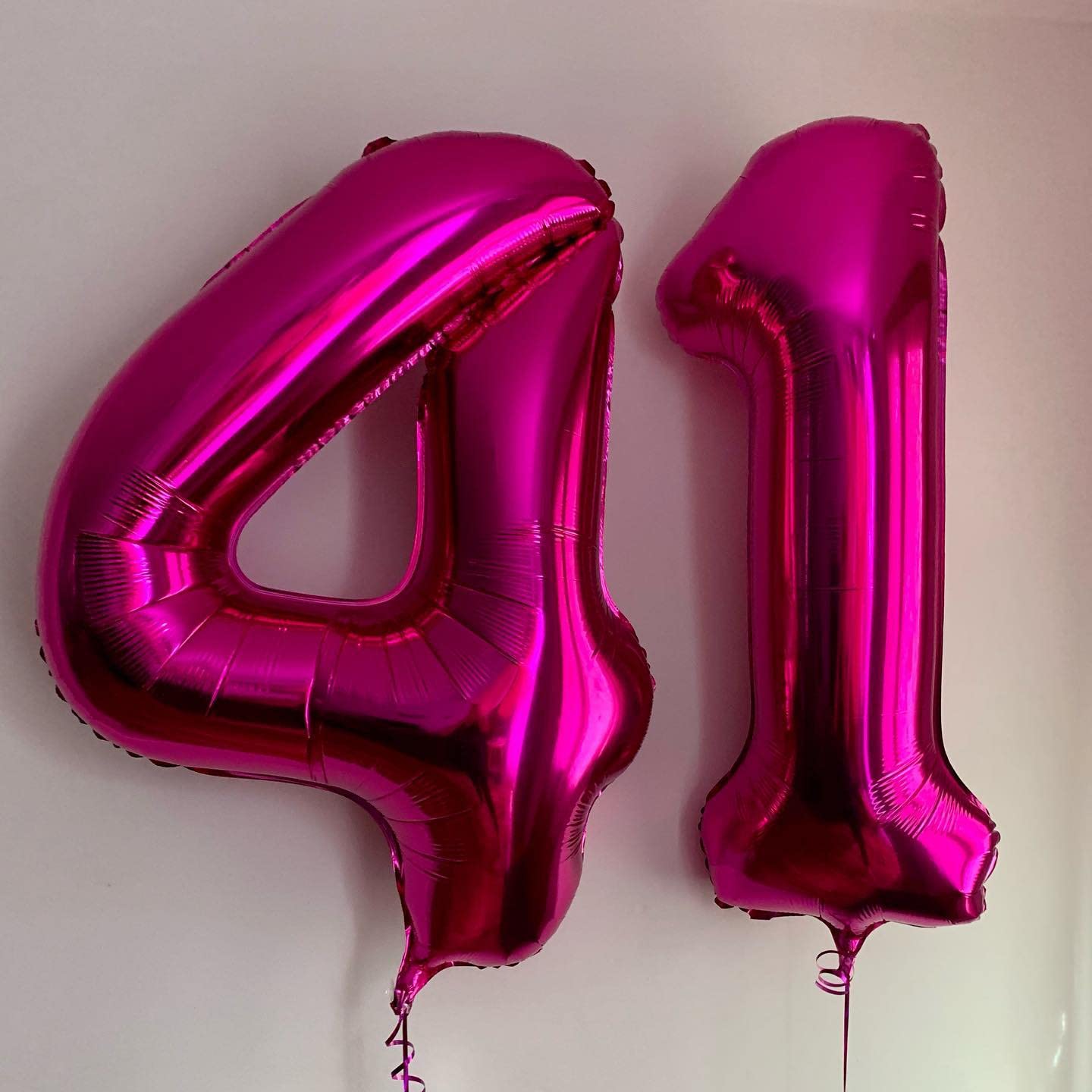 40 Inch Hot Pink 14 Number Balloons Giant Jumbo Huge 14 Or 41 Foil Mylar Helium Number Digital Balloons Dark Pink Birthday Mylar