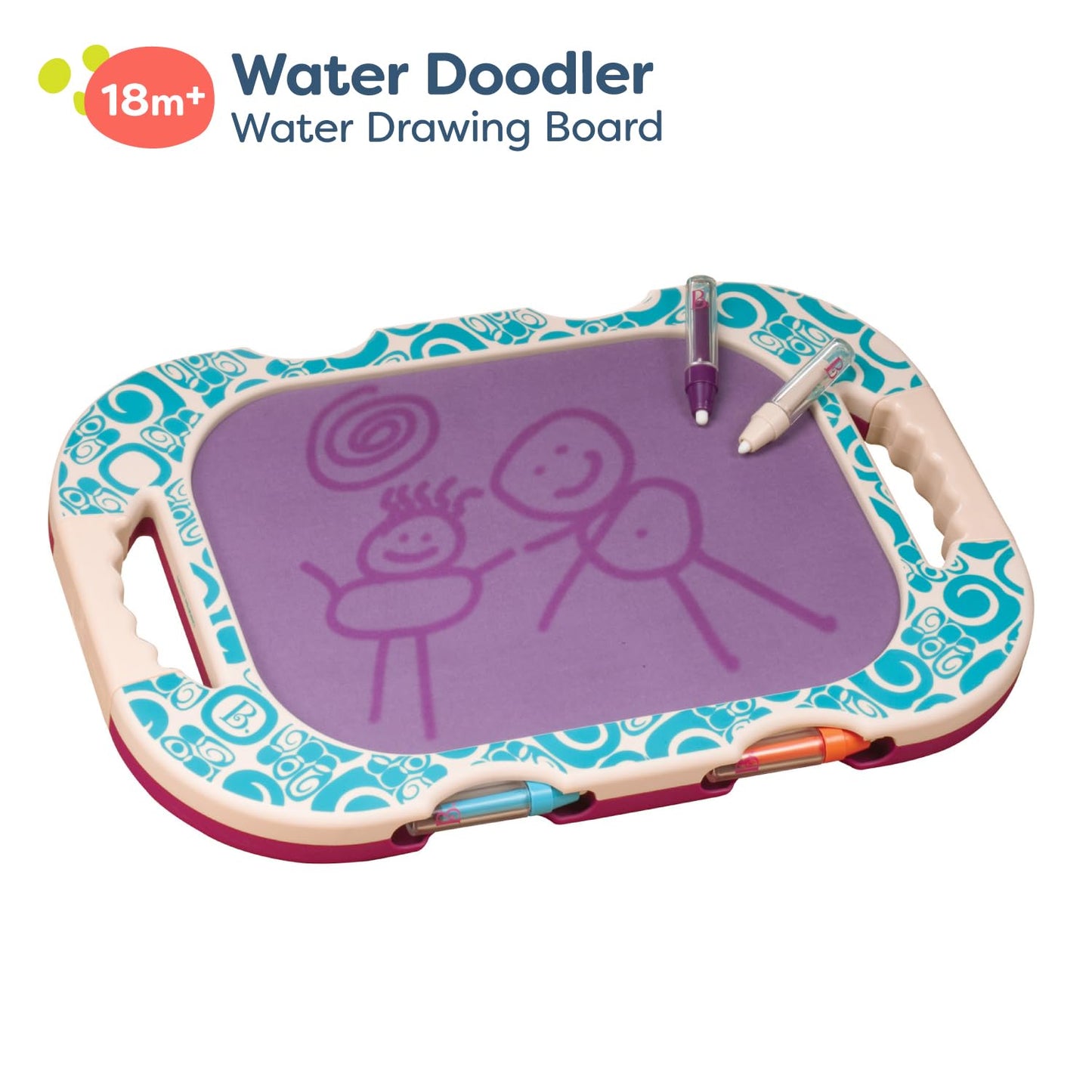 B. toys- Water Doodler- Creative Portable Drawing Board - Kids Water Painting Writing Doodle Board Toy - Perfect Travel Toys for