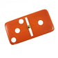 Marion Domino Double 6 Orange-White Spots Jumbo Tournament Professional Size With Spinners In Elegant Black Velvet Case.