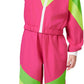 Sizgaroot 80S 90S Retro Windbreaker Set Girls Workout Costume Outfit Track Suit For Girls (Pink, 7-8 Years)