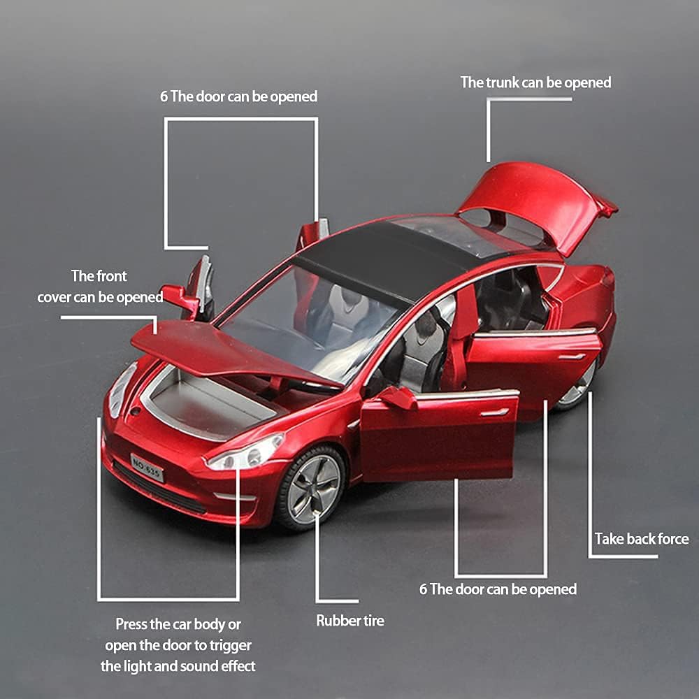1:32 Scale Model 3 Alloy Car Model Diecast Toy Vehicles for Kids, car Model Toy,Pull Back Alloy Car with Lights and Music,Mini V
