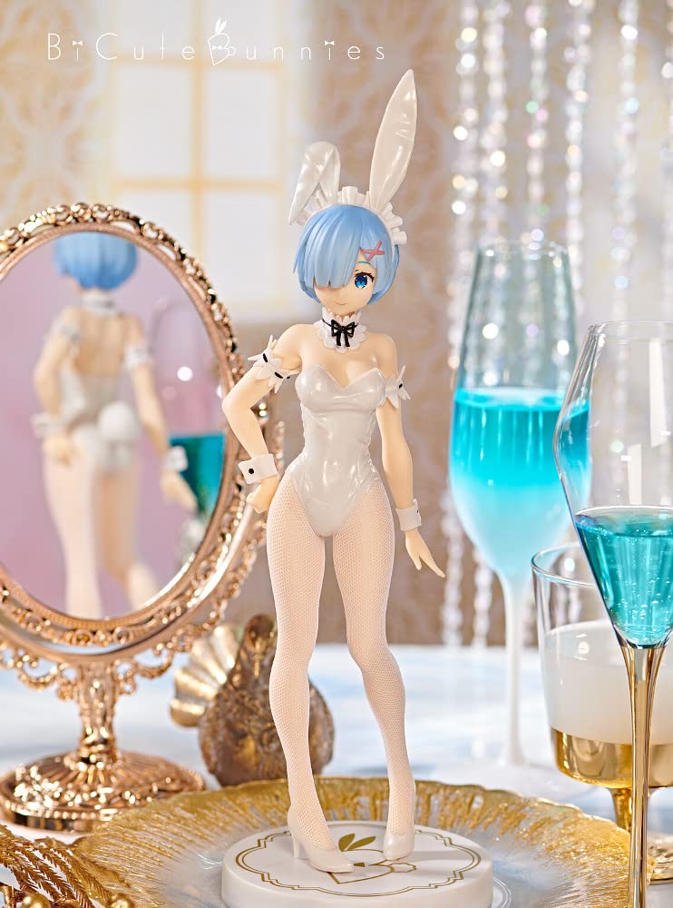 Furyu Re:Zero – Starting Life In Another World: Rem Bicute Bunnies Pvc Figure, Multicolor (White Pearl Color Version)