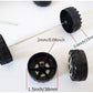 30 Pcs Plastic Roll 2mm Dia Shaft Toys Car Wheel with 15 Pcs Shaft Round Rod Axles for DIY Model Toy RC Car Truck Building Proje