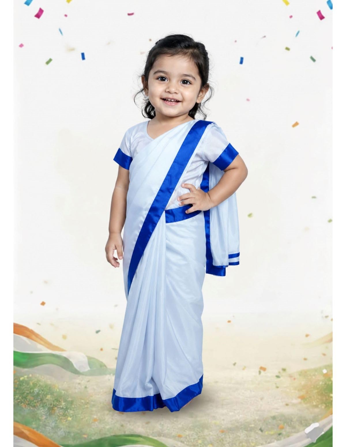 BookMyCostume Indira Gandhi Politician Leader Kids Fancy Dress Costume 78 years