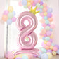 Tellpet Crown Pink Number 8 Balloon With Base For Girls 8Th Birthday Party Decoration