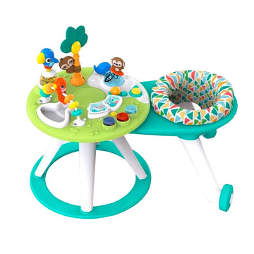Bright Starts 2-in-1 Baby Walker & Activity Center, Tropical Cool, 6-24 Months, Model 11638, Plastic