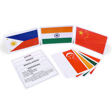 Sharp Children Big Size Language_Skills Flags Flash Cards For Kids, Wipe And Clean, Laminated Activity Flash Cards