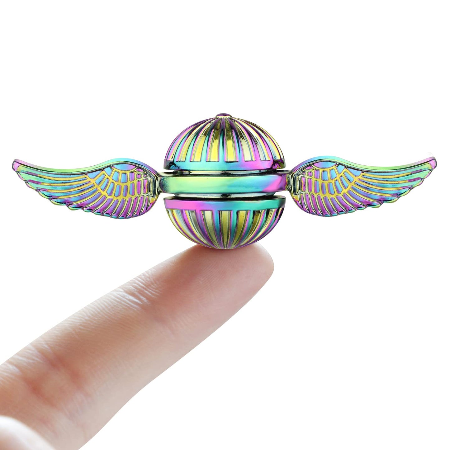 Fidget Hand Spinner For Kids Adults, Sensory Magic Orb Toy For Fans Of The Magical World, Finger Easter Gifts For Stress Relief Anti Anxiety (Rainbow)