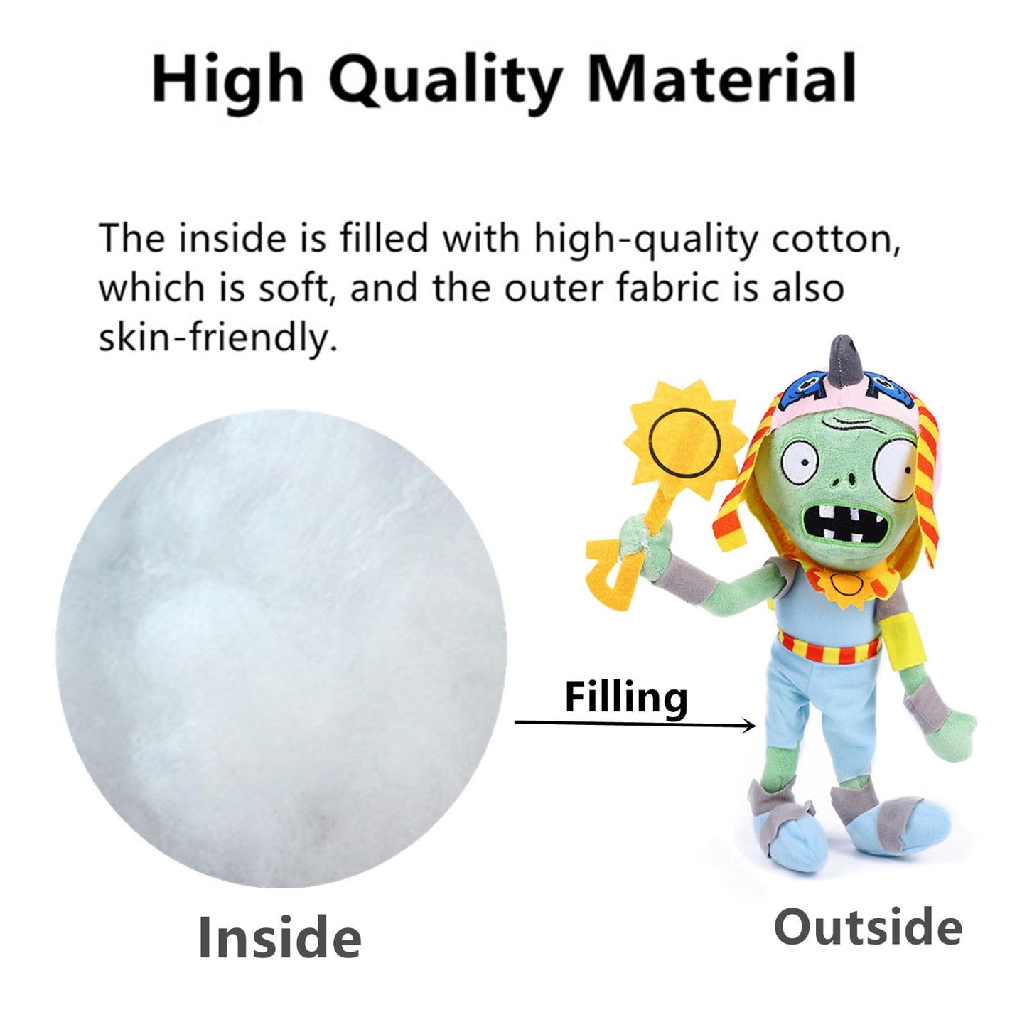 Jhesao 3Pcs Pvz Plushies Plants And Zombies Plush Pirate Zombie Toys Normal Zombies Ra Zombie Pvz 1 2 Stuffed Soft Doll Mummy Zombies New