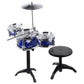 Ubervia Drums & Percussion  Kids Drum Set 3 Piece Junior Drum Set Educational Percussion Musical Instuments With Adjustable Thr