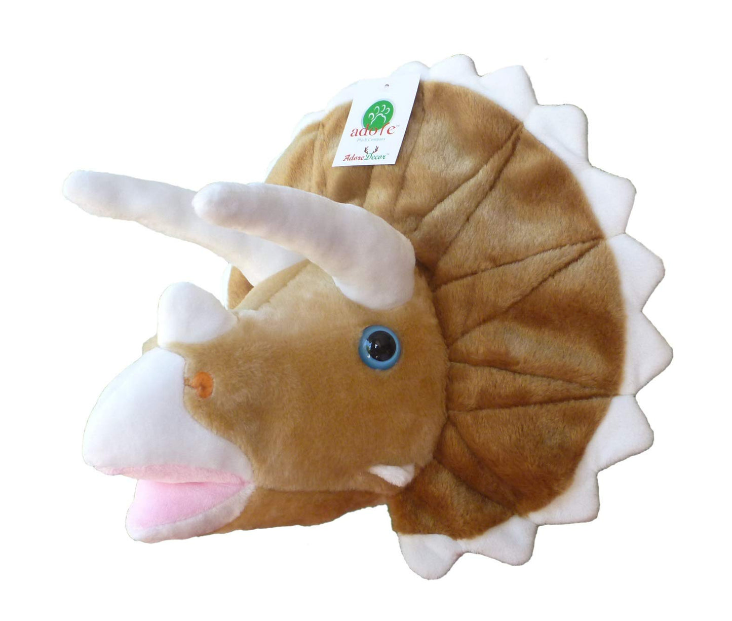 Adore 13'' Denver The Triceratops Dinosaur Stuffed Animal Plush Walltoy Wall Mount