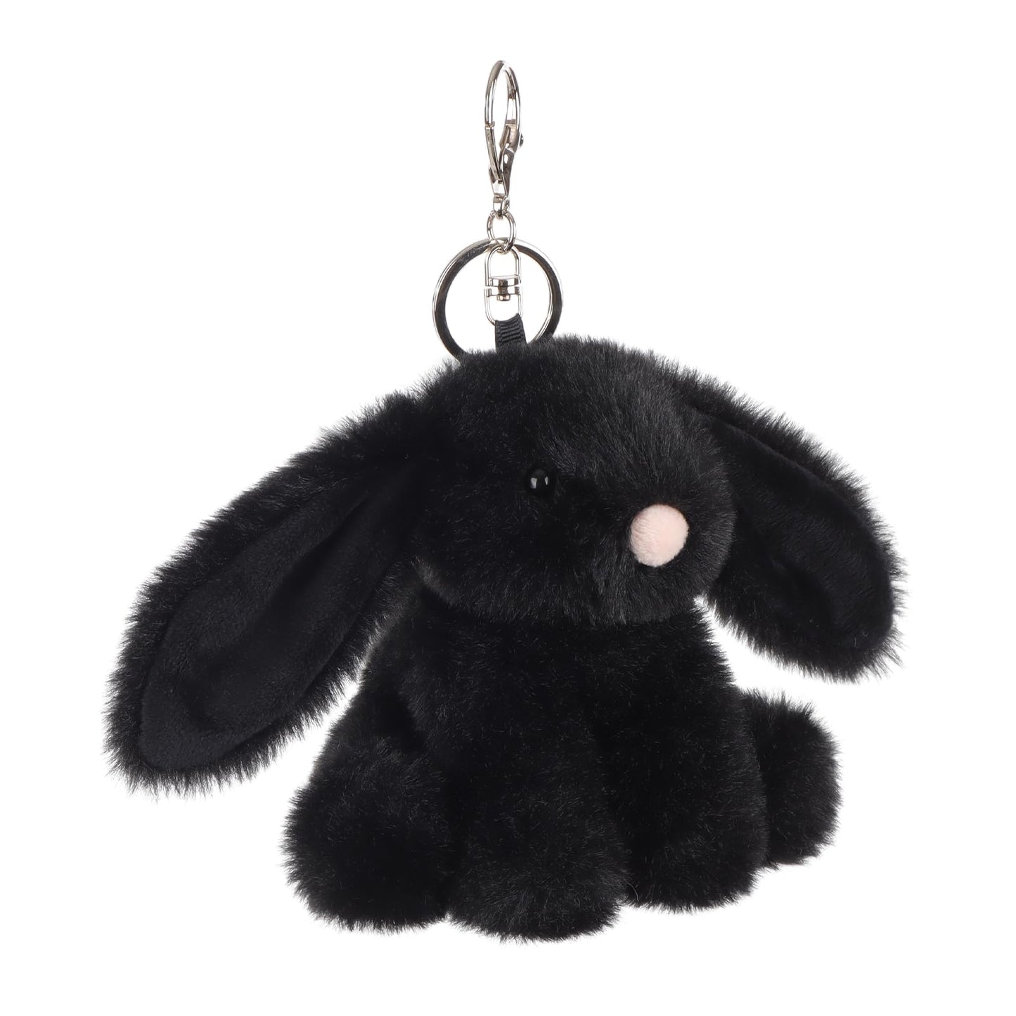 Apricot Lamb Cute Toys Plush Black Bunny Rabbit Stuffed Animal Soft Keychain For Kids Bag, Purse, Backpack, Handbag (Black Bunny