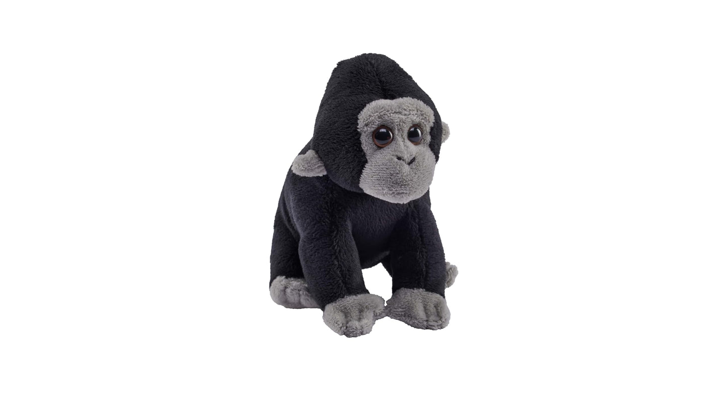 WILD REPUBLIC Eco Gorilla Plush Toy - 5" Stuffed Animal Made from Recycled Materials, Eco-Friendly