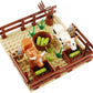 Baenrcy 4Pcs Cow Animal Building Blocks Animal Building Bricks Kit Diy Building Set Compatible All Major Brands (Cow)