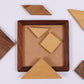 INDIC INSPIRATIONS Tangram 7Piece Jigsaw Puzzle Brain Teaser Game Wood Handmade 5.25 Inch,for Kid