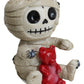 Ebros Egyptian Furrybones Mummy Sarcophagus With Red Teddy Bear And Creepy Spiders Figurine Small 2.75 Inch Tall Furry Bones Skeleton Decor Statue Gods And Goddesses Of Egypt
