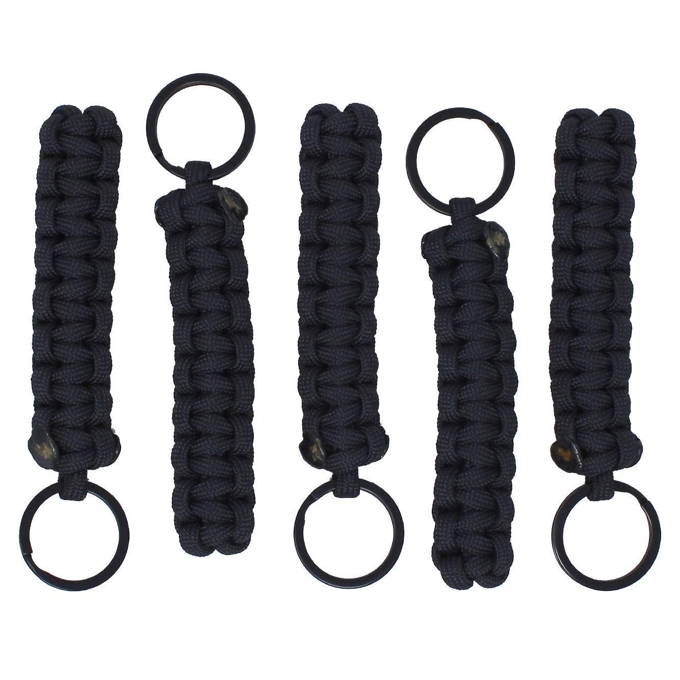 Bubbasgaragetv - Large Heavy Duty Paracord Zipper Pulls (Black)