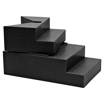 Figures Toy Company Deluxe Breakable Ring Stairs for Wrestling Action Figures - Black, Plastic