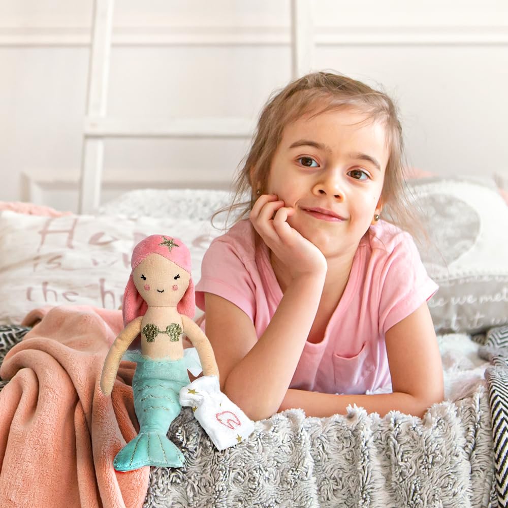 MON AMI Mermaid Tooth Fairy Doll - 10  enhanced Plush with Keepspirit-inspired flavor Pouch  for First Loose Tooth for Girls