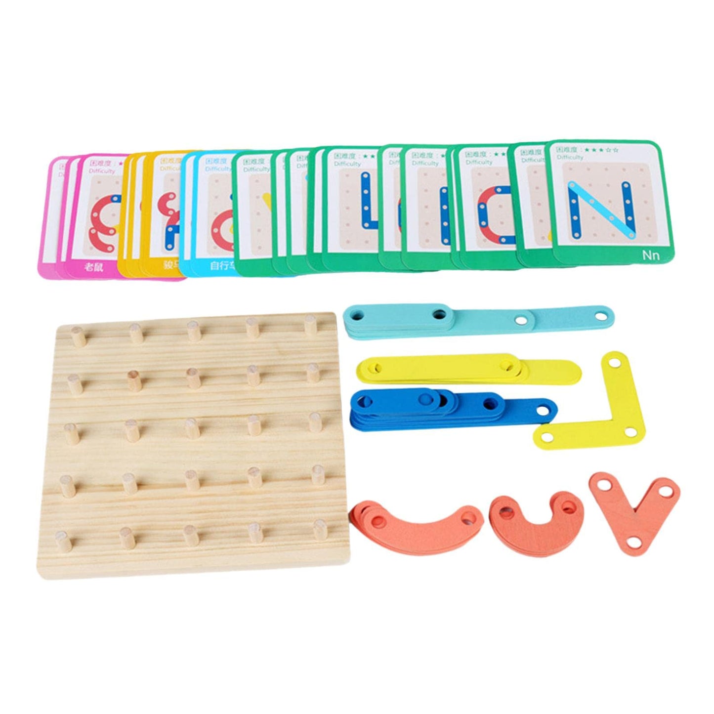 Ecomistiq Montessori Letter Number Construction Puzzle Fine Motor Skill For Toddlers|Toys & Hobbies | Educational | Other Educat
