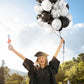 Haolongfa Black And Silver Balloons,12 Inch 60Pcs Black White Silver Confetti Balloons,Metallic Silver Latex Balloons For Gradua