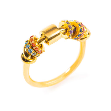 Storyjewellery Fidget Rings For Women, Anxiety Ring For Women, Gold Plated Spinner Ring Anxiety Spinning Stress Relieving Ring F