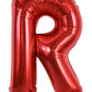 Toniful 40 Inch Large Bright Red Letter Balloons A-Z, Giant Jumbo Helium Foil Mylar Big Letter R Balloons For Birthday Party Ann