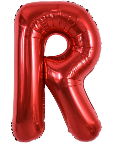 Toniful 40 Inch Large Bright Red Letter Balloons A-Z, Giant Jumbo Helium Foil Mylar Big Letter R Balloons For Birthday Party Ann