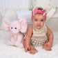 Bearington Baby Pinky The Elephant Plush, 12 Inch Elephant Stuffed Animal
