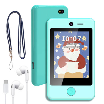 PTHTECHUS Kids Phone Toy for Boys Girls, 3.8 ''Touch Screen Toddler Smartphone with Fun Cameras 16 Games MP3 Music Player Audio 
