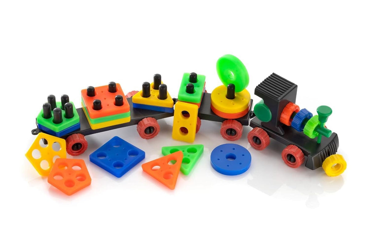 Kaston Lifestyle Educational Preschool Toddler Toys Train For 1 To Old Boys Girls Shape Color Recognition Geometric Board Blocks